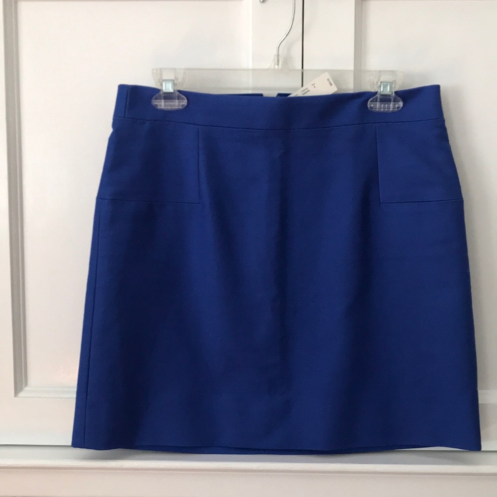 Blue J Crew pencil skirt